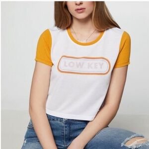 NWT BCBGeneration size M “Low Key” crop top